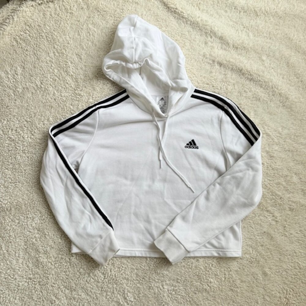 Adidas Cropped Hoodie Sz M